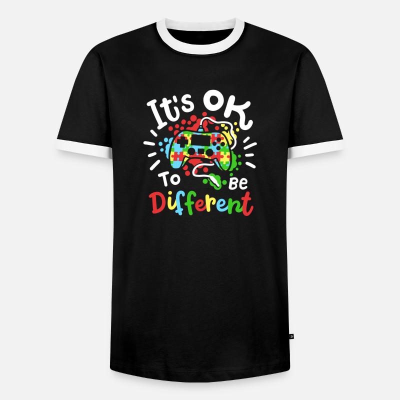 Autismus Bewusstsein - Männer Kontrast-T-Shirt - Schwarz/Weiß