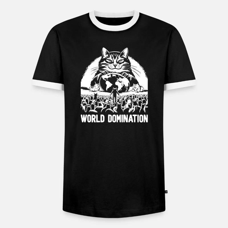 World Domination 1 - Men's Ringer Shirt - black/white