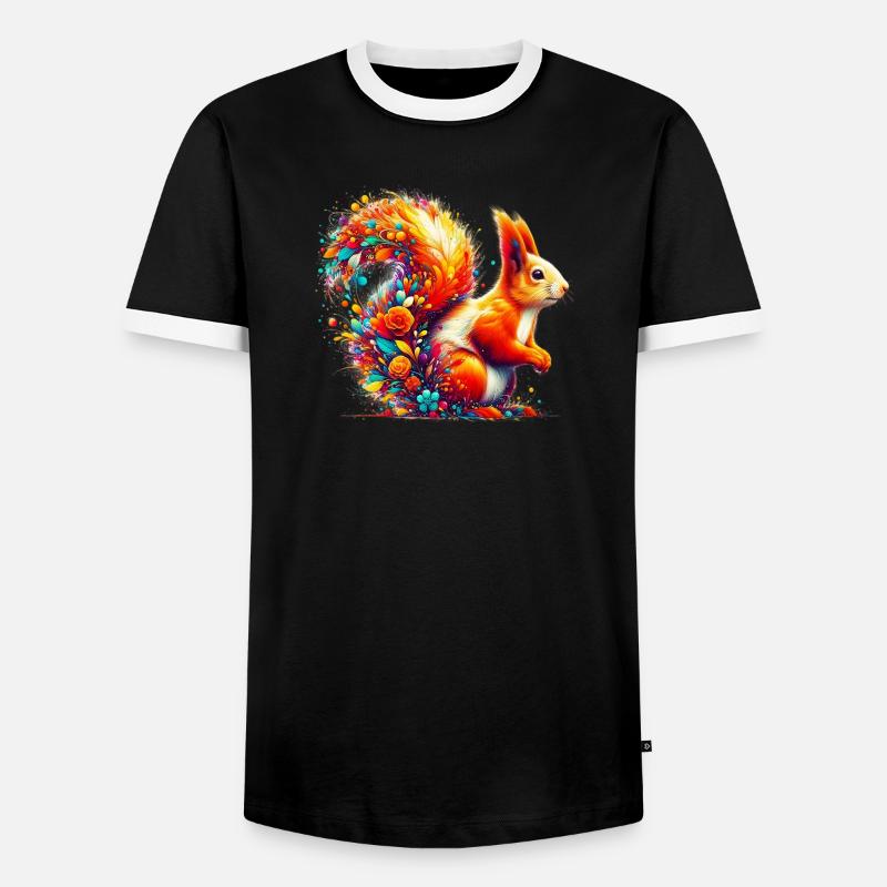 Squirrel - Men's Ringer Shirt - black/white