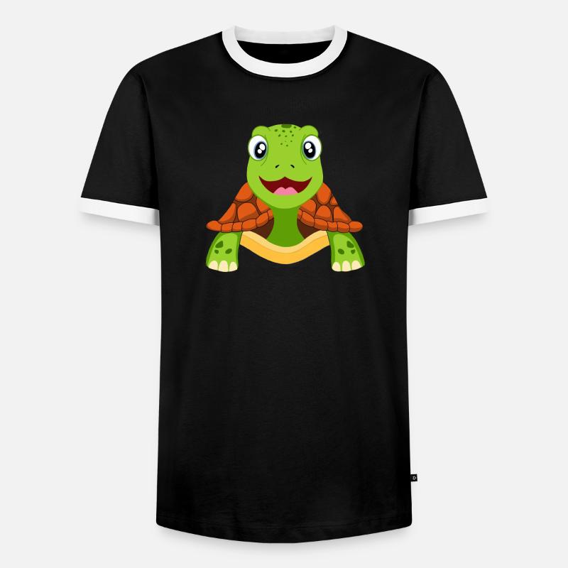Turtle Turtles - Men's Ringer Shirt - black/white