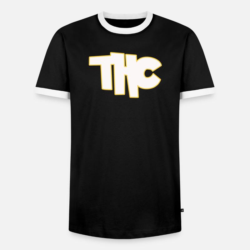 THC - Men's Ringer Shirt - black/white