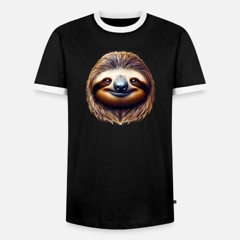 Sloth - Men's Ringer Shirt - black/white