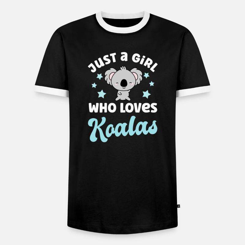 Koala Koala Bear - Men's Ringer Shirt - black/white