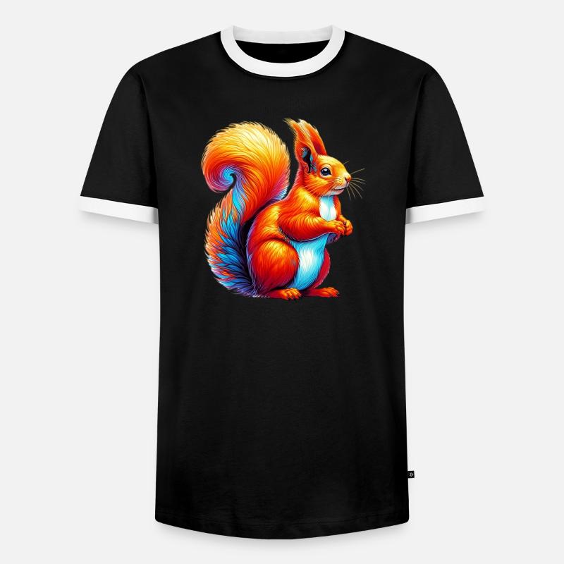 Squirrel - Men's Ringer Shirt - black/white