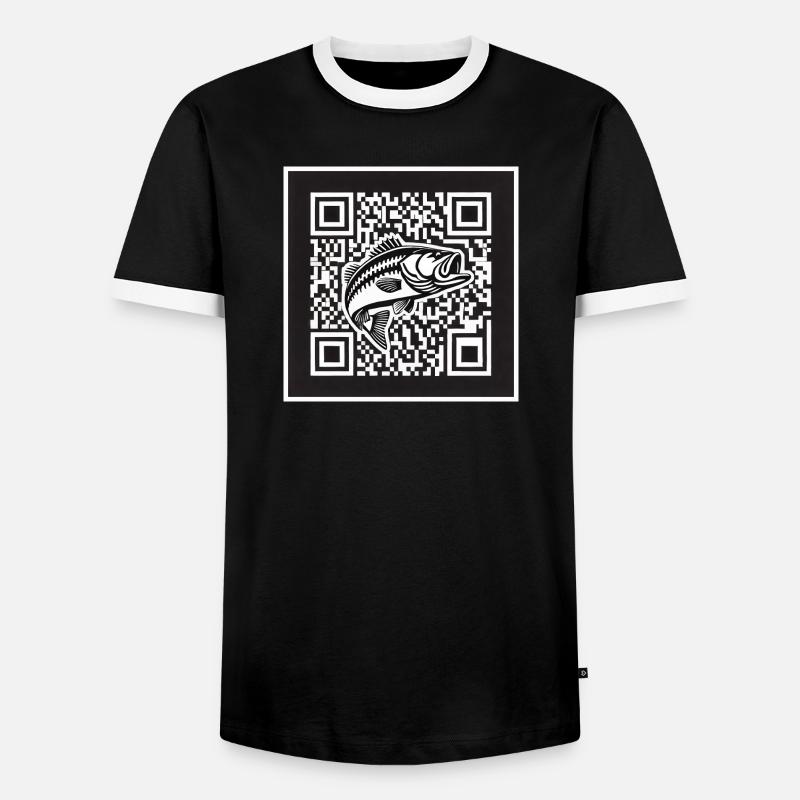 Design de code QR Perch - T-shirt contrasté Homme - noir/blanc