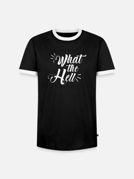 what the hell - Männer Kontrast-T-Shirt - Schwarz/Weiß