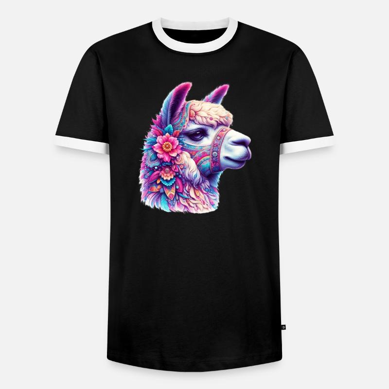 Alpaca - Men's Ringer Shirt - black/white