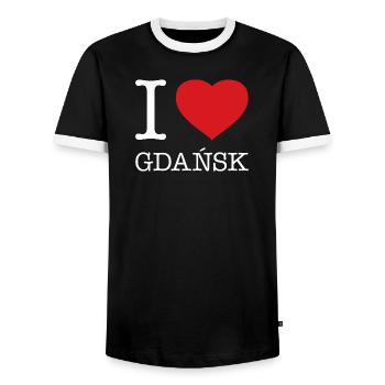 J’ADORE GDANSK - T-shirt contrasté Homme - noir/blanc - Devant - AI Model Female 172 light (172cm) & AI Model Male 178 light (178cm)
