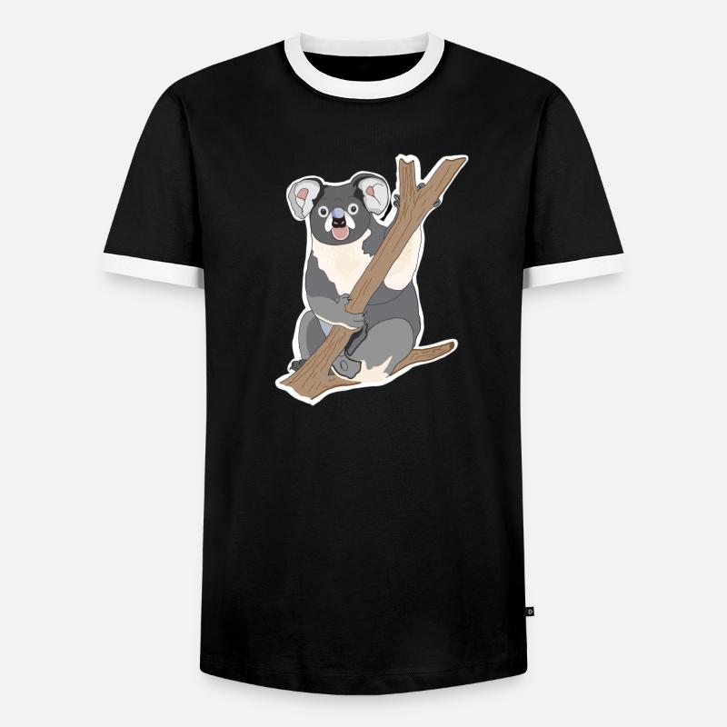 Koala Koala Bear - Men's Ringer Shirt - black/white