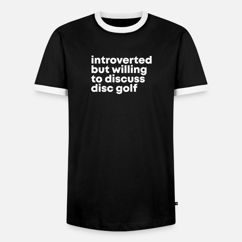 Disc Golf - Men's Ringer Shirt - black/white