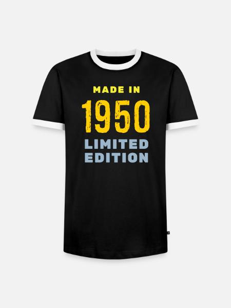 1950 - Men's Ringer Shirt - black/white