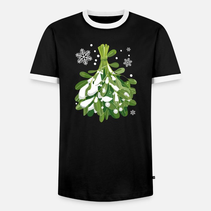 Mistletoe - Men's Ringer Shirt - black/white