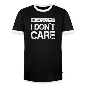 Conception audacieuse d’un t-shirt de protestation - T-shirt contrasté Homme - noir/blanc - Devant - AI Model Female 172 light (172cm) & AI Model Male 178 light (178cm)