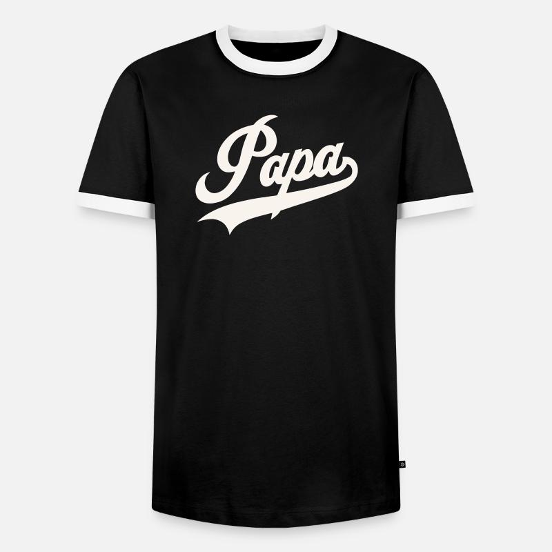 Klassisches Papa-Skript - Männer Kontrast-T-Shirt - Schwarz/Weiß
