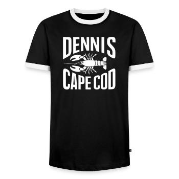 Dennis Cape Cod Hummer - Männer Kontrast-T-Shirt - Schwarz/Weiß - Vorne - AI Model Female 172 light (172cm) & AI Model Male 178 light (178cm)