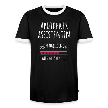 Apothekerassistentin Ausbildung Beruf Geschenk - Männer Kontrast-T-Shirt - Schwarz/Weiß - Vorne - AI Model Female 172 light (172cm) & AI Model Male 178 light (178cm)
