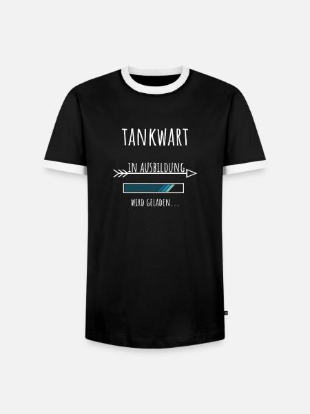 Tankwart Ausbildung Beruf Geschenk - Männer Kontrast-T-Shirt - Schwarz/Weiß