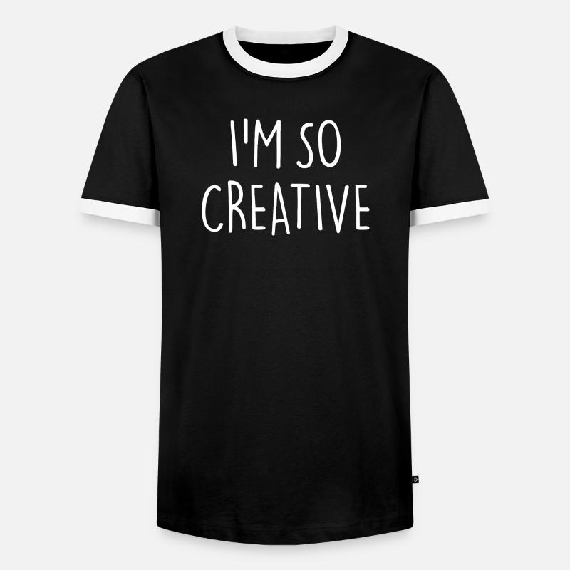 I'M SO CREATIVE - Männer Kontrast-T-Shirt - Schwarz/Weiß