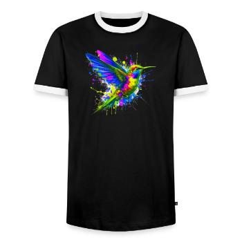 Colibri - T-shirt contrasté Homme - noir/blanc - Devant - AI Model Female 172 light (172cm) & AI Model Male 178 light (178cm)