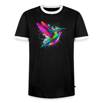 Colibri - T-shirt contrasté Homme - noir/blanc - Devant - AI Model Female 172 light (172cm) & AI Model Male 178 light (178cm)
