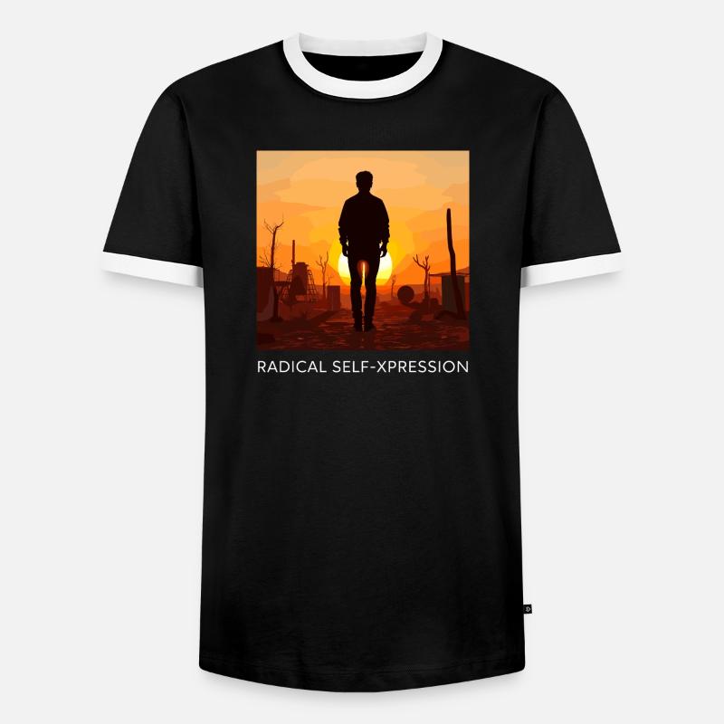 Radikale Selbstdarstellung - Männer Kontrast-T-Shirt - Schwarz/Weiß
