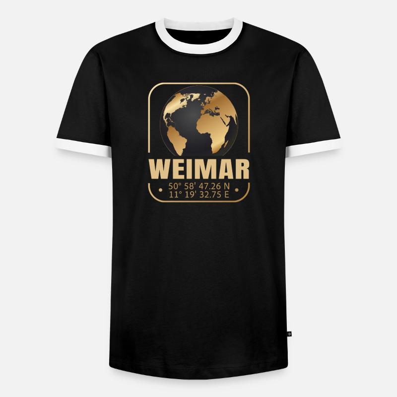 Weimar - Männer Kontrast-T-Shirt - Schwarz/Weiß