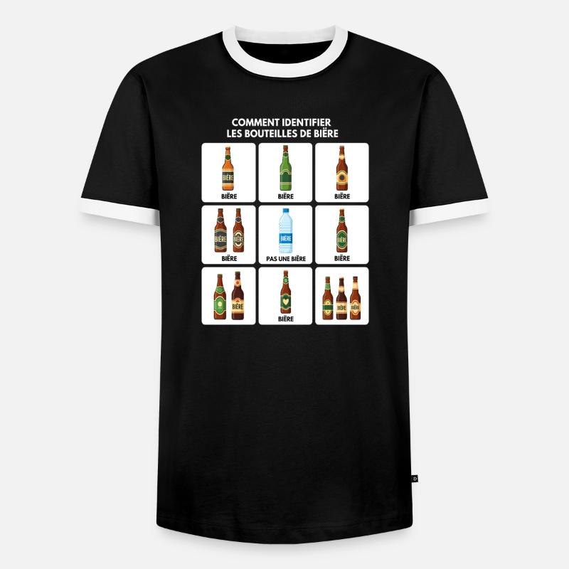 Beer Identification Guide - Men's Ringer Shirt - black/white