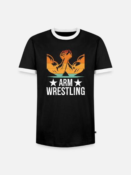 Arm Wrestling Tee - Männer Kontrast-T-Shirt - Schwarz/Weiß