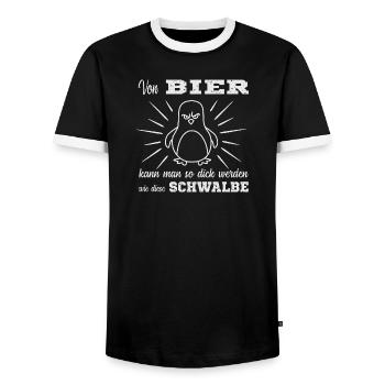 Bier Spruch - Männer Kontrast-T-Shirt - Schwarz/Weiß - Vorne - AI Model Female 172 light (172cm) & AI Model Male 178 light (178cm)