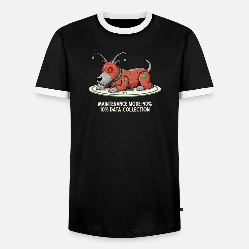 Maintenance Mode: Collect Data - Men's Ringer Shirt - black/white