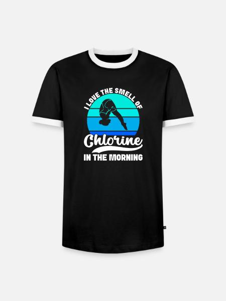 Diving diving board - Men's Ringer Shirt - black/white