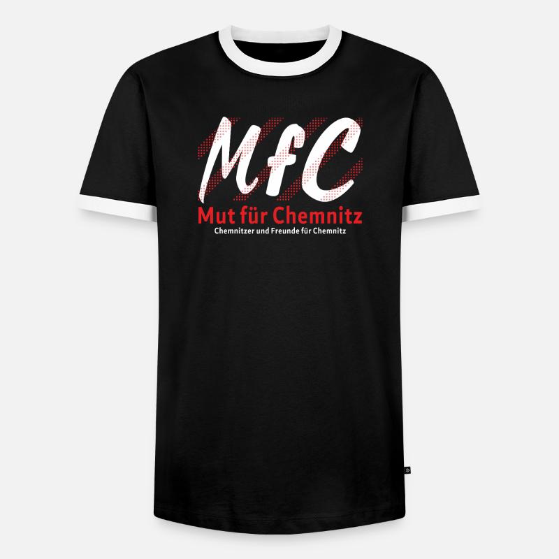 Chemnitz Courage for Chemnitz - Men's Ringer Shirt - black/white