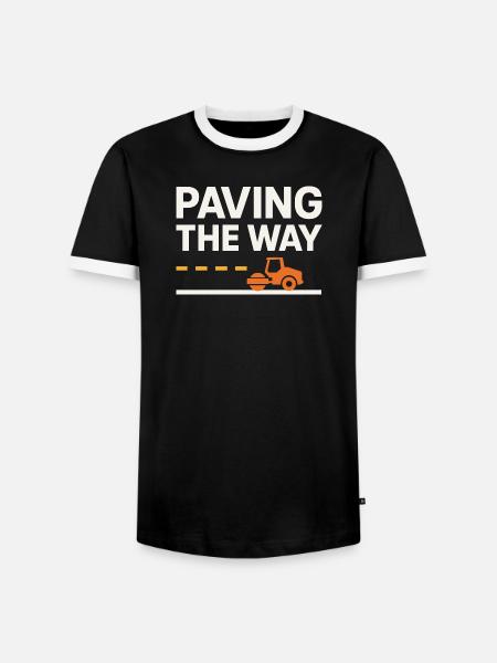 Straßenbauteam Asphalt Betonmannschaft - Männer Kontrast-T-Shirt - Schwarz/Weiß