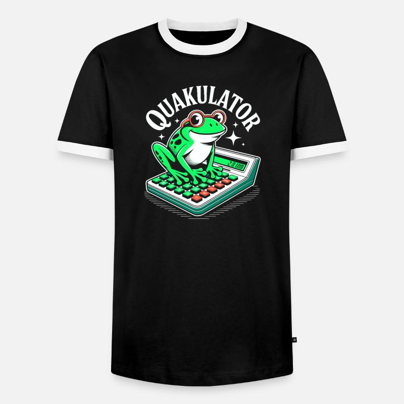 Funny Saying Math Frog Calculator - Men's Ringer Shirt - black/white
