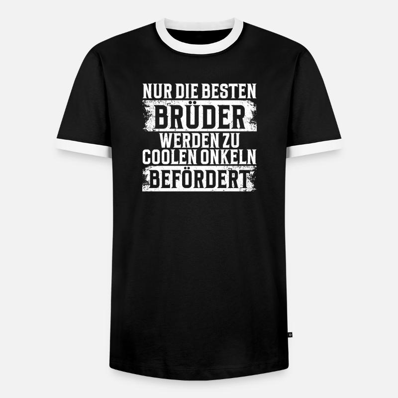 Besteb Brüder Werden Zu Onkeln Befördert - Männer Kontrast-T-Shirt - Schwarz/Weiß