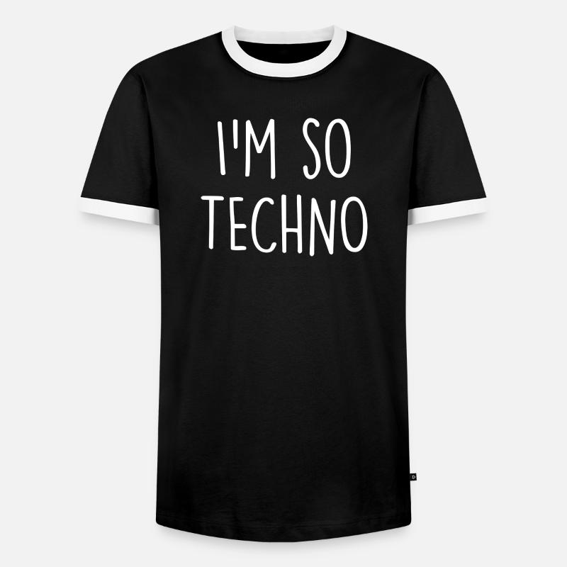 Techno - Men's Ringer Shirt - black/white