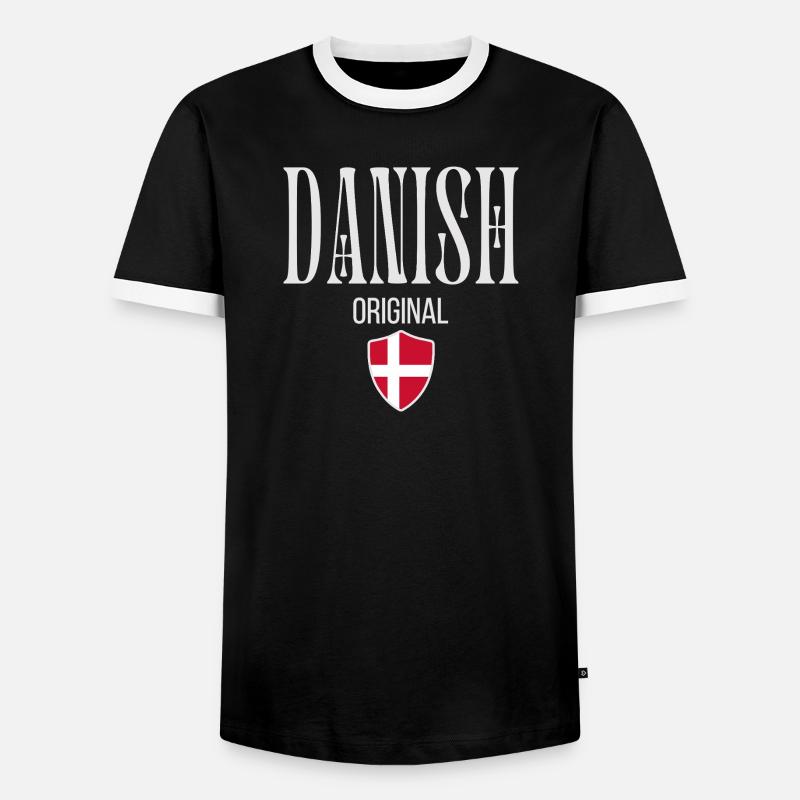 Original Danish, Danish Pride - Men's Ringer Shirt - black/white