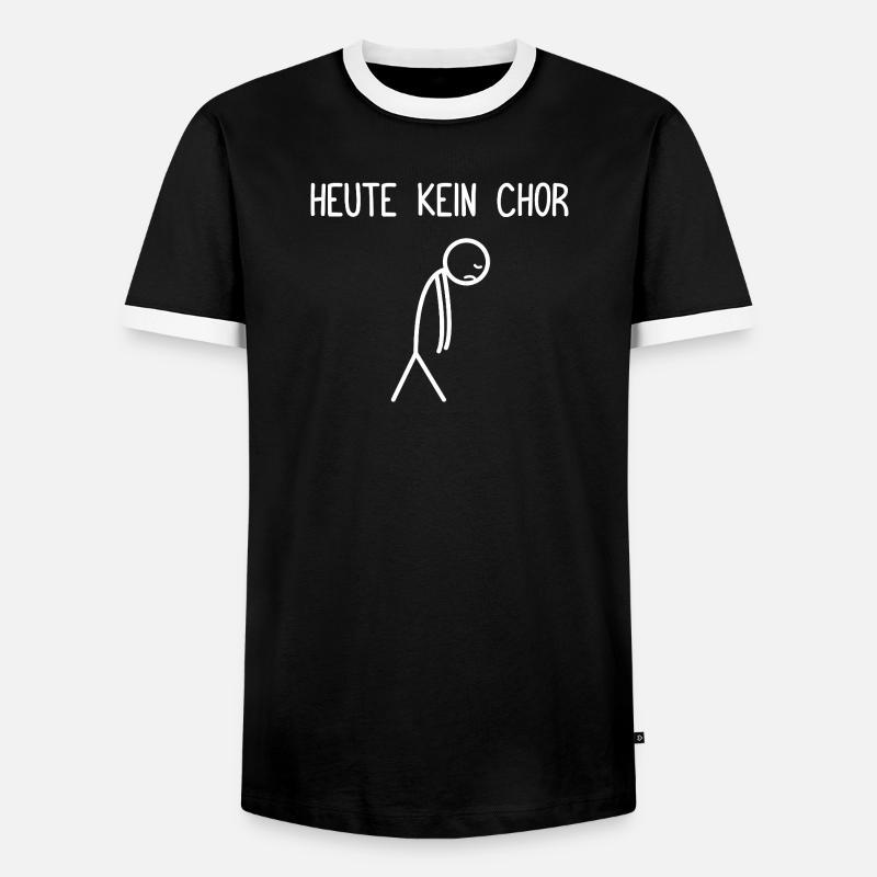 Heute kein Chor Dirigent Chorleiter Dirigenten - Männer Kontrast-T-Shirt - Schwarz/Weiß