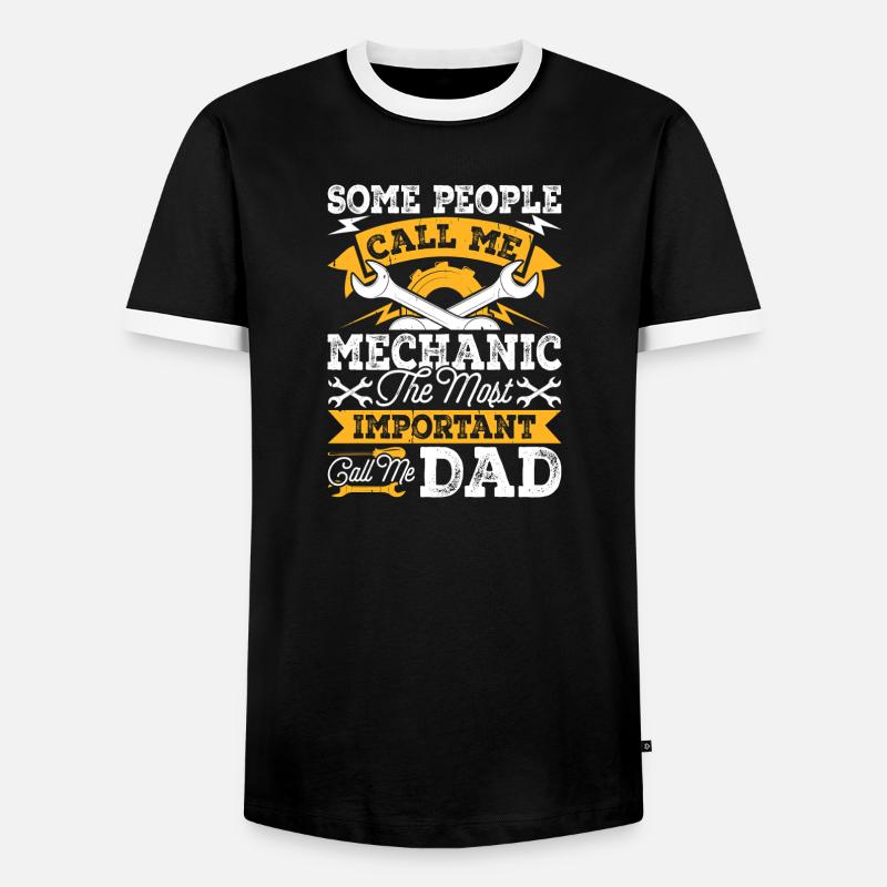 Mechanic Mechatronics Technician Screwdriver Gift - Men's Ringer Shirt - black/white