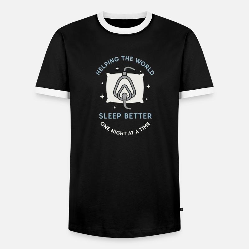 Schlaftechnologe Polysomnographic Tech Rpsgt - Männer Kontrast-T-Shirt - Schwarz/Weiß
