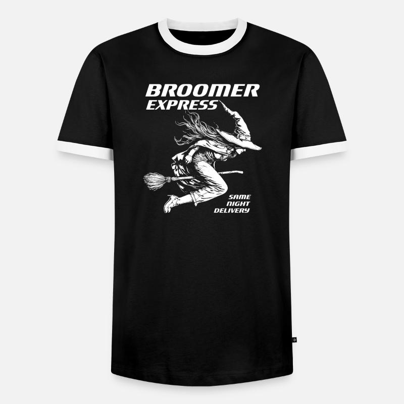 Witch Express White Design - Men's Ringer Shirt - black/white