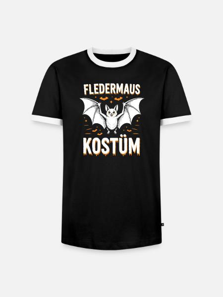 Fledermaus Kostüm Halloween Karneval - Männer Kontrast-T-Shirt - Schwarz/Weiß