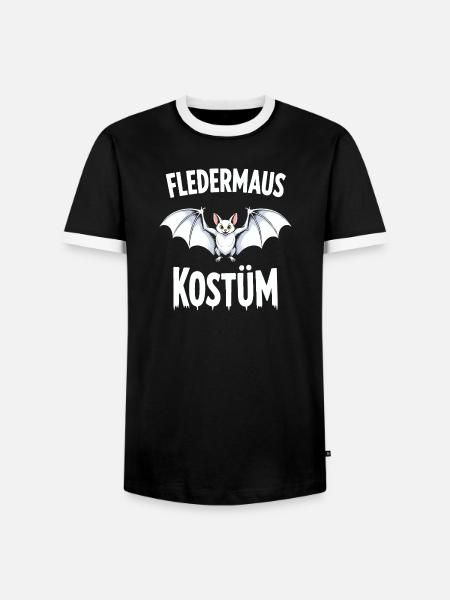 Fledermaus Kostüm Halloween Karneval - Männer Kontrast-T-Shirt - Schwarz/Weiß