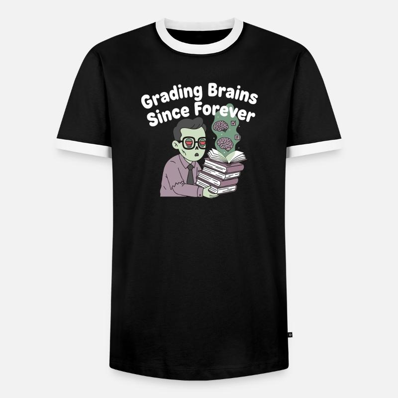 Grading Brains Since Forever - Men's Ringer Shirt - black/white