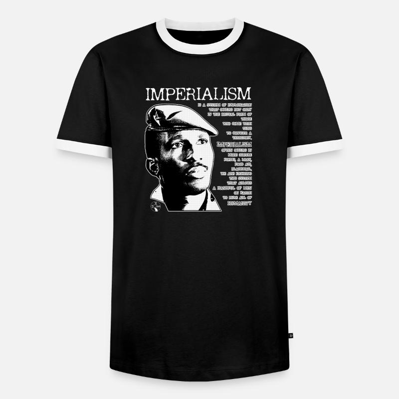 Thomas Sankara: imperialism - Men's Ringer Shirt - black/white