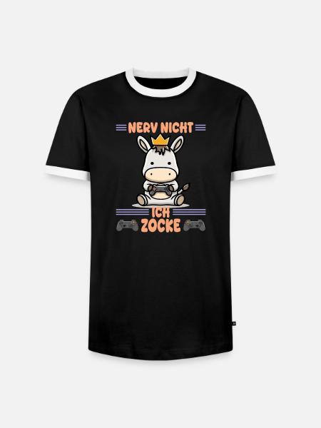Nerv nicht, ich zocke grade - Männer Kontrast-T-Shirt - Schwarz/Weiß