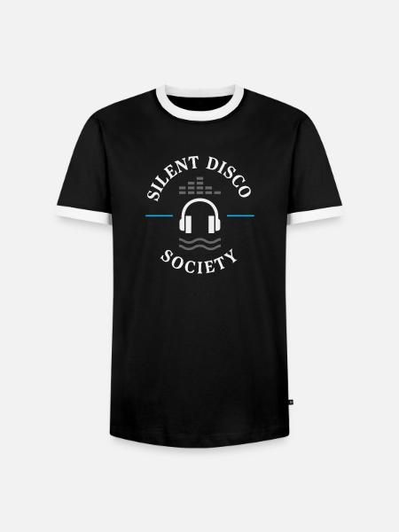 Stiller Disco-kopfhörer-rave-neon-festival-tanz - Männer Kontrast-T-Shirt - Schwarz/Weiß