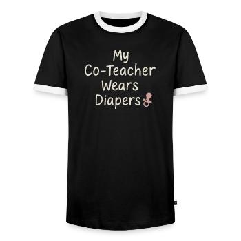 Christlicher Homeschool-mutter-glaube - Männer Kontrast-T-Shirt - Schwarz/Weiß - Vorne - AI Model Female 172 light (172cm) & AI Model Male 178 light (178cm)