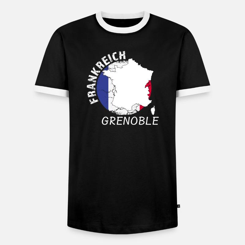 Grenoble - Men's Ringer Shirt - black/white