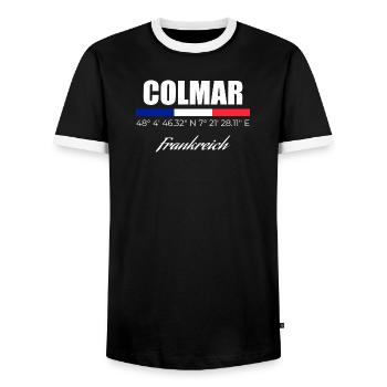 Colmar - Männer Kontrast-T-Shirt - Schwarz/Weiß - Vorne - AI Model Female 172 light (172cm) & AI Model Male 178 light (178cm)